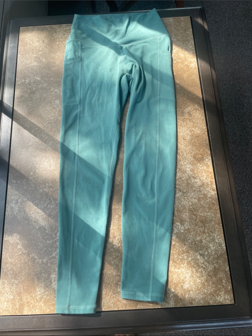 Colorfulkoala Sage Green Leggings with Side Pocket XS